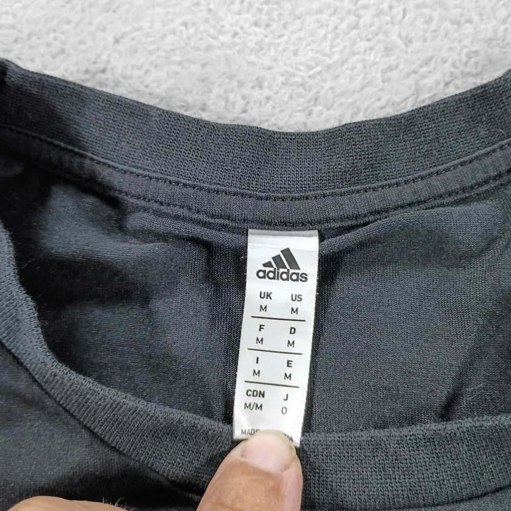 Adidas Mens Climalite Graphic T-Shirt Black Medium Multi-Color Logo
